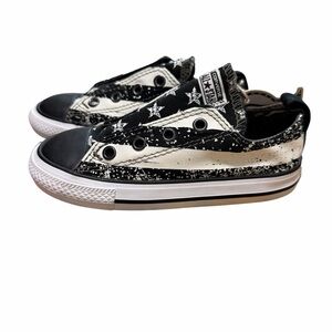 NWT Converse Stars & Stripes Velcro Sneakers | Black/White | Size 9